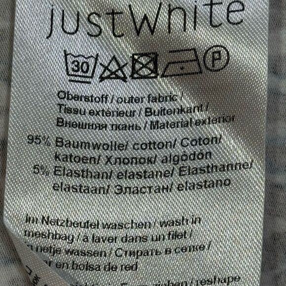 JUST WHITE JERSEY STRETCH BLOUSE. - Picture 8 of 10